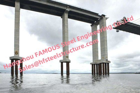 China Movable Prefabricated Structural Steel Bridge Pier Abutment Supporting Column Piping Fabrication supplier