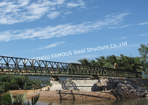 China 1.2m Deck Height Painting Steel Bailey Bridge For Various Applications supplier